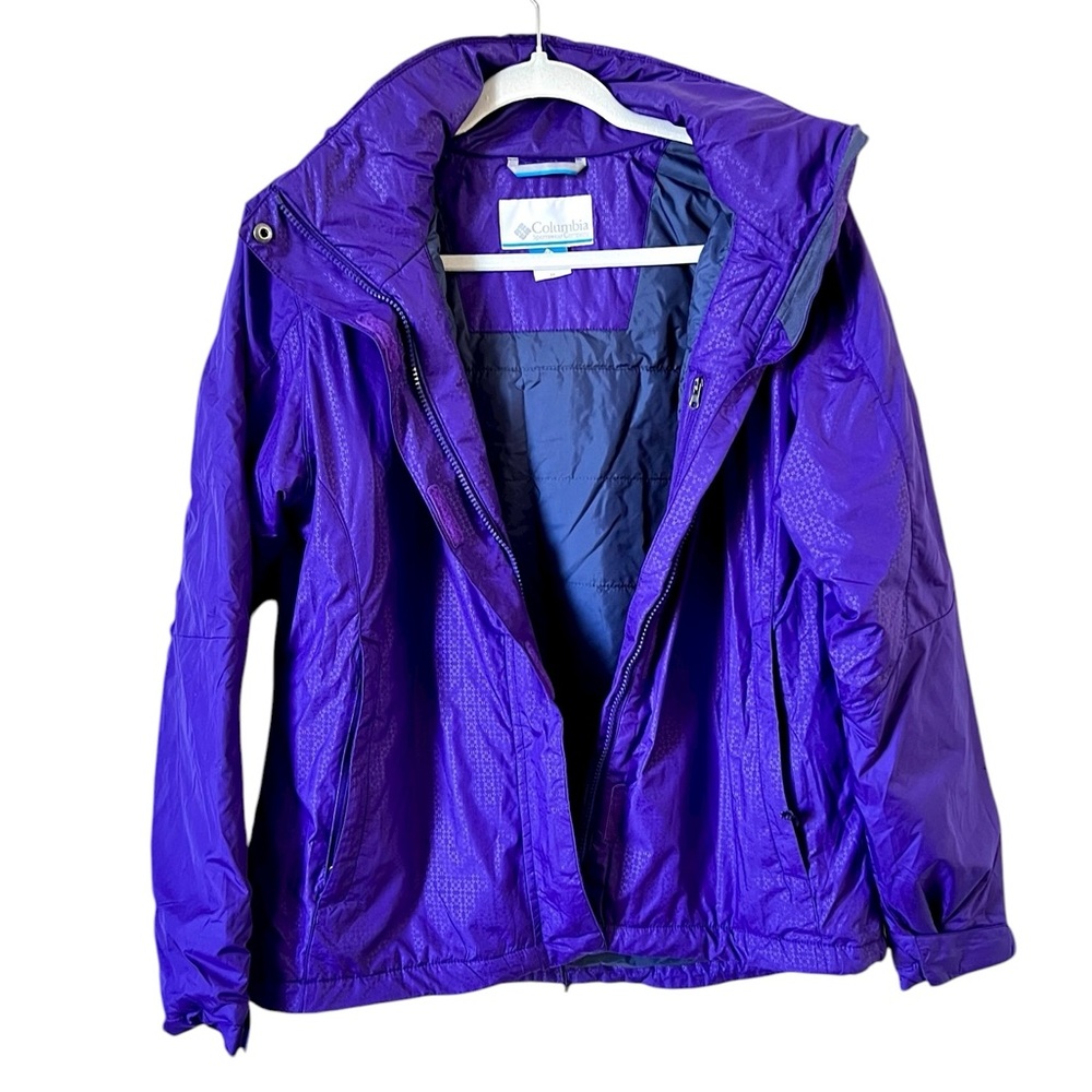 Columbia Sportswear Women’s Hooded Jacket Purple Zip Up Size Medium